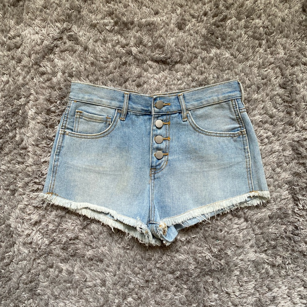 Bullhead Denim Co., Women’s, Light-Wash, Denim, Short-Shorts, Size 27